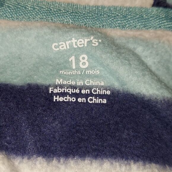Carter's Striped Hooded Jumpsuit 18M - Picture 2 of 2